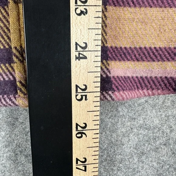 Faherty Legend Shirt Womens Small Purple Plaid Stretch Flannel Long Sleeve - Picture 5 of 14